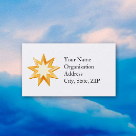 Baha'i 3.5インチx 2.0インチ標準名刺 名刺