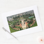 Bahai Gardens in Haifa, Israel 長方形シール (封筒)