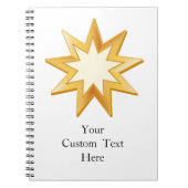 Baha'i Journal 6.5インチx 8.75インチ ノートブック (正面)