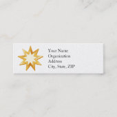 Baha'i Mini 3.0インチx 1.0インチ名刺 スキニー名刺 (正面)