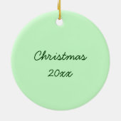 Bahamaのイグアナによって日付を記入されるオーナメント セラミックオーナメント (裏面)