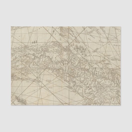 Bahamaの部分が付いているキューバの島は取引します 薄葉紙 (正面)