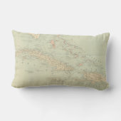 Bahama島の旧式な地図 ランバークッション (裏面)