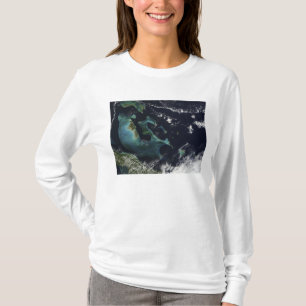 Bahama島の衛星眺め Tシャツ