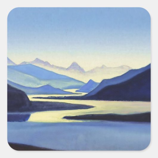 “Bahamaputra” by Nicholas Roerich スクエアシール (正面)