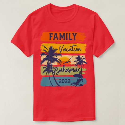 Bahamas 2022 CaribeFamily Vacation Matching Group Tシャツ (デザイン正面)