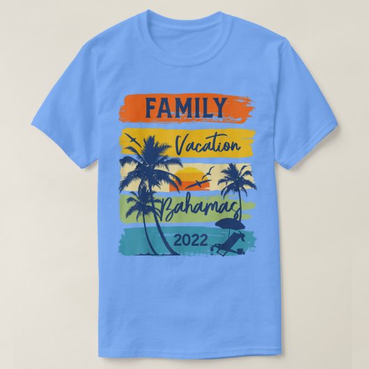 Bahamas 2022 CaribeFamily Vacation Matching Group  Tシャツ (デザイン正面)