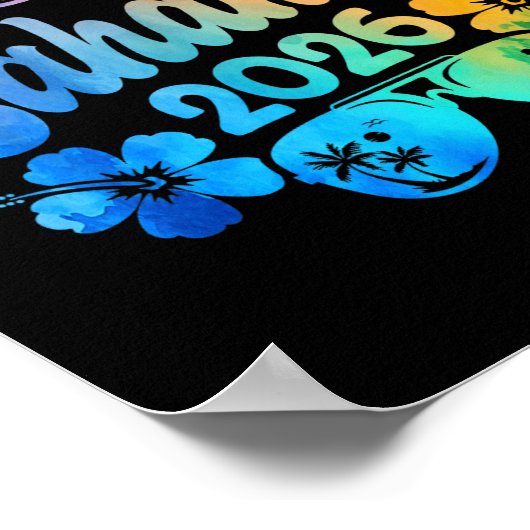 Bahamas 2026 Vacation Beach Tie Dye Trips Summer V ポスター (角)