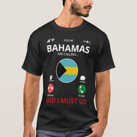 Bahamas Are Calling Tシャツ (正面)