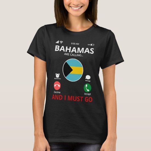 Bahamas Are Calling Tシャツ (正面)