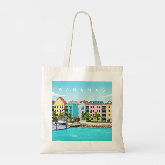 Bahamas colourful houses tote bag トートバッグ (裏面)