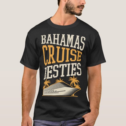 Bahamas Cruise Besties Matching Cruise Ship Vacati Tシャツ (正面)