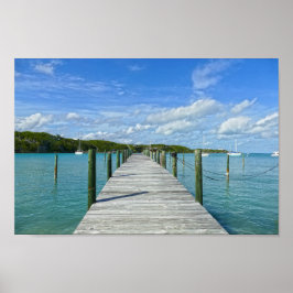 Bahamas Fishing Pier, Great Abaco Island, Bahamas ポスター