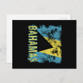 Bahamas Flag Distressed ポストカード (正面/裏面)