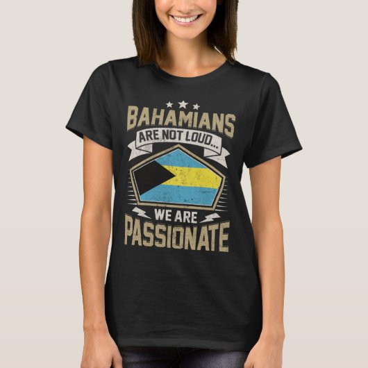 Bahamas Flag Passionate Bahamians Girls & Women Tシャツ (正面)