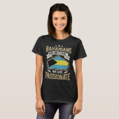Bahamas Flag Passionate Bahamians Girls & Women Tシャツ (正面フル)