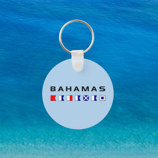 Bahamas Maritime Nautical Signal Flags Light-Color キーホルダー