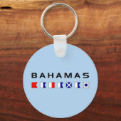 Bahamas Maritime Nautical Signal Flags Light-Color キーホルダー (正面)