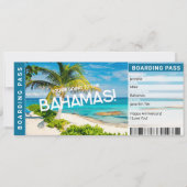 Bahamas Surprise Trip Boarding Pass Gift Card 招待状 (正面)