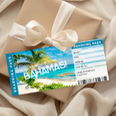 Bahamas Surprise Trip Boarding Pass Gift Card 招待状