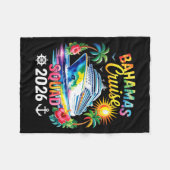 Bahamas Vacation 2026 Squad Family Friends Matchin フリースブランケット (正面(横))