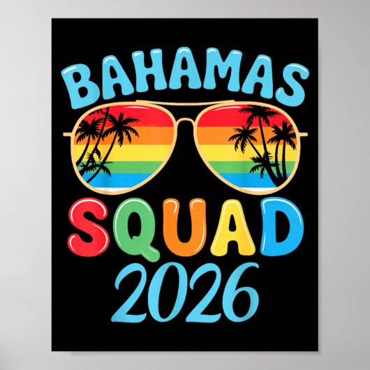Bahamas Vacation 2026 Squad Family Friends Matchin ポスター (正面)