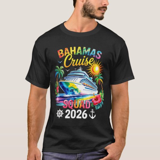 Bahamas Vacation 2026 Squad Family Friends Matchin Tシャツ (正面)