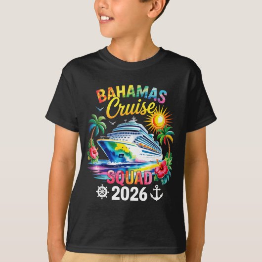 Bahamas Vacation 2026 Squad Family Friends Matchin Tシャツ (正面)