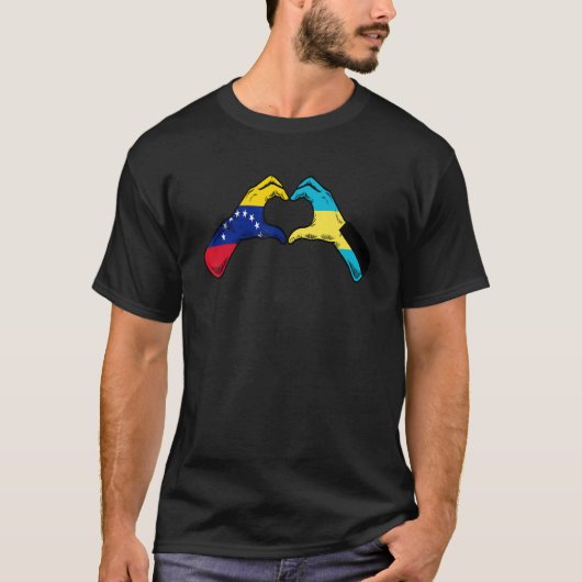 Bahamas Venezuela Flag Bahamians Venezuelan Heart  Tシャツ (正面)