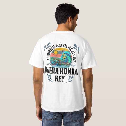 Bahia Honda Key, Florida Tシャツ (裏面フル)
