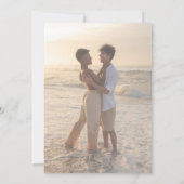 Bahia Palm ミニマル Leaf Photo 結婚's 招待状 (裏面)