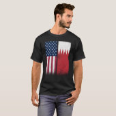 Bahrain Bahraini American Flags Proud USA Bahrain Tシャツ (正面フル)