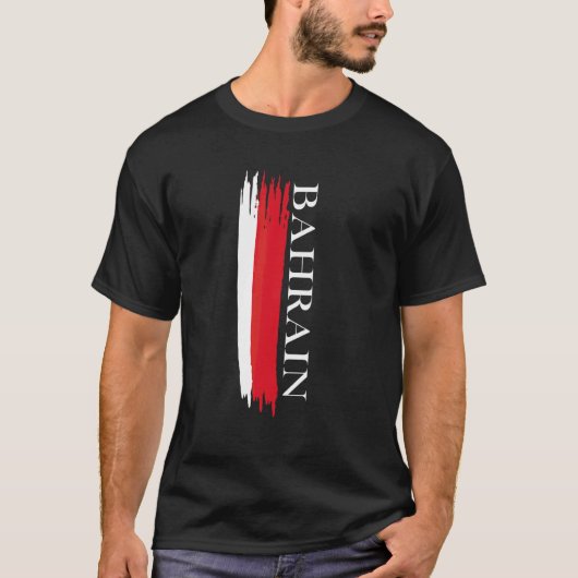 Bahrain Flag Color Stripes Tシャツ (正面)