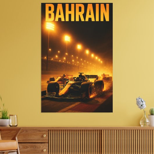 Bahrain International Circuit F1 Gulf Air Grand Pr キャンバスプリント (インサイチュ (リビング))