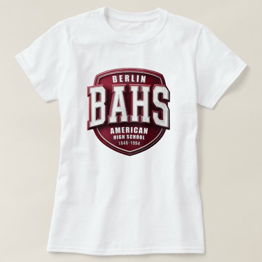BAHS - ベルリンアメリカンスクール Tシャツ (デザイン正面)
