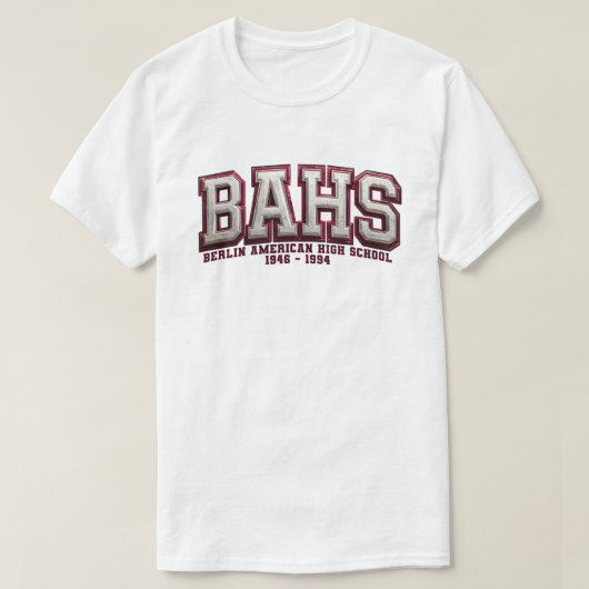 BAHS - ベルリンアメリカンスクール Tシャツ (デザイン正面)