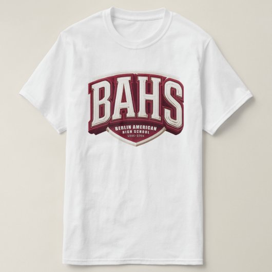 BAHS - ベルリンアメリカンハイスクール Tシャツ (デザイン正面)