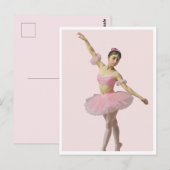 Bailarina con tutú rosa ポストカード (正面/裏面)