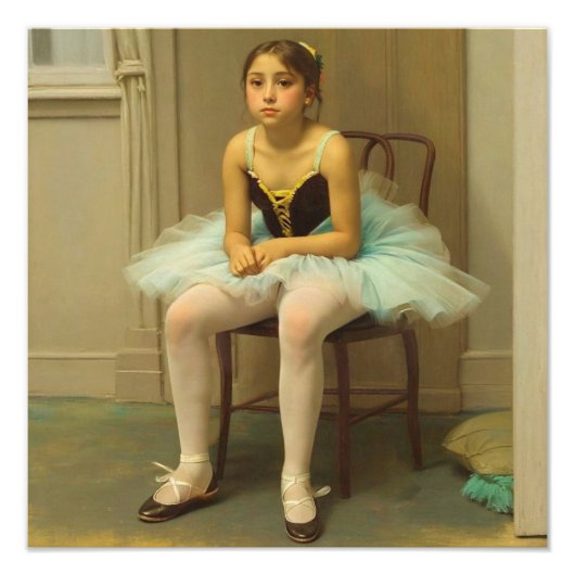 Bailarina descansando después de la clase de baile フォトプリント (正面)