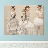 Bailarinas con trajes románticos キャンバスプリント (インサイチュ (ウッドフロア))