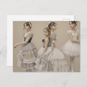 Bailarinas con trajes románticos シーズンポストカード (正面/裏面)