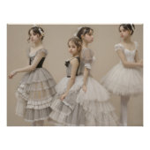 Bailarinas con trajes románticos ポスター (正面)