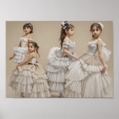 Bailarinas con trajes románticos ポスター (正面)