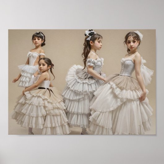  Bailarinas con trajes románticos ポスター (正面)