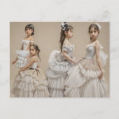 Bailarinas con trajes románticos ポストカード (正面)