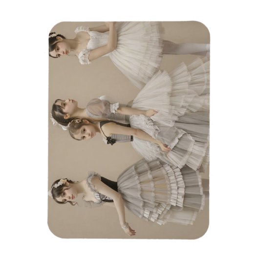 Bailarinas con trajes románticos マグネット (縦)