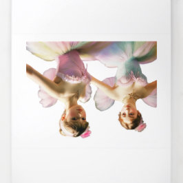 Bailarinas con tutús de colores suaves 三つ折りカード