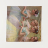 Bailarinas en el estilo de Degas en tonos suaves タペストリー (正面(横))