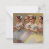 Bailarinas en el estilo de Degas en tonos suaves ノートカード (正面)