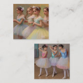Bailarinas en el estilo de Degas en tonos suaves ノートカード (正面/裏面)